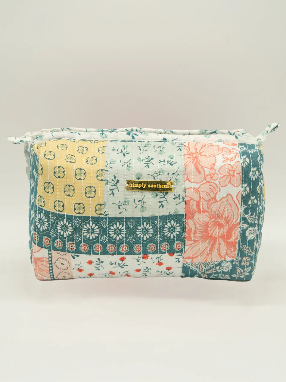 Patchwork Quilted Cosmetic Pouch