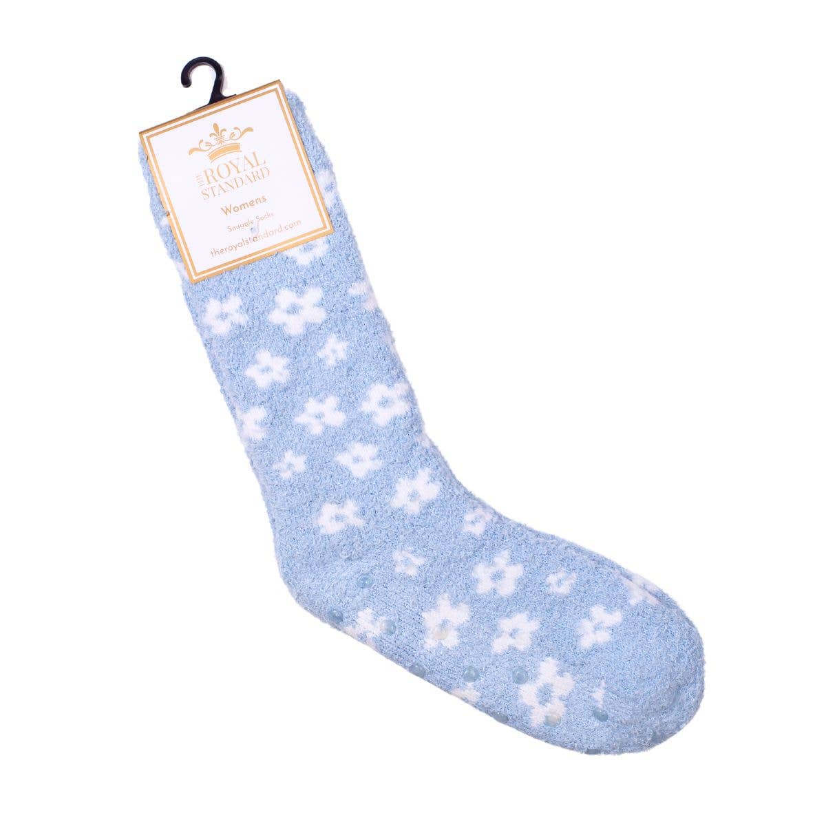 Women's Ditsy Floral Snuggle Socks Light Blue/White One Size
