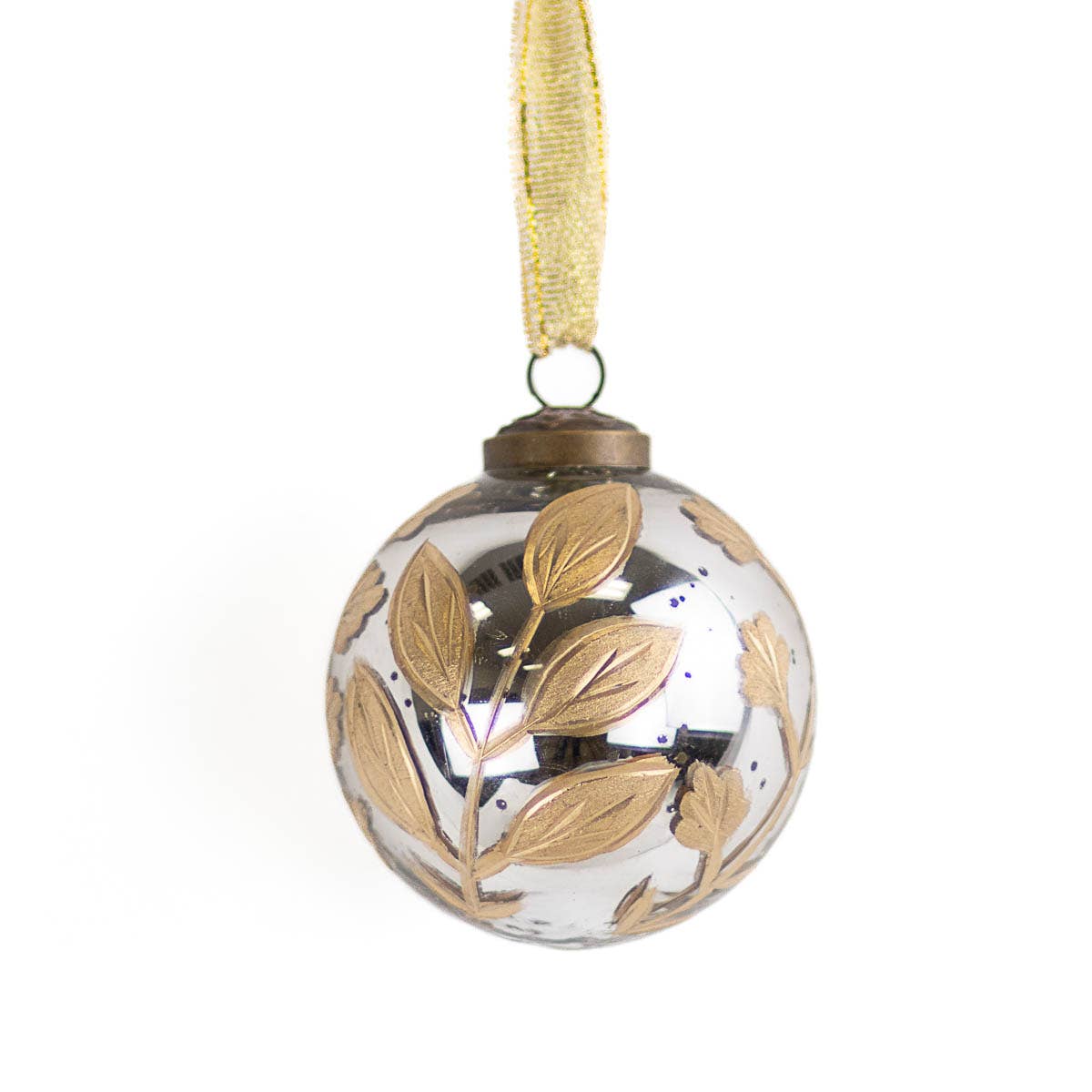 Seina Glass Ornament Silver/Gold 3"