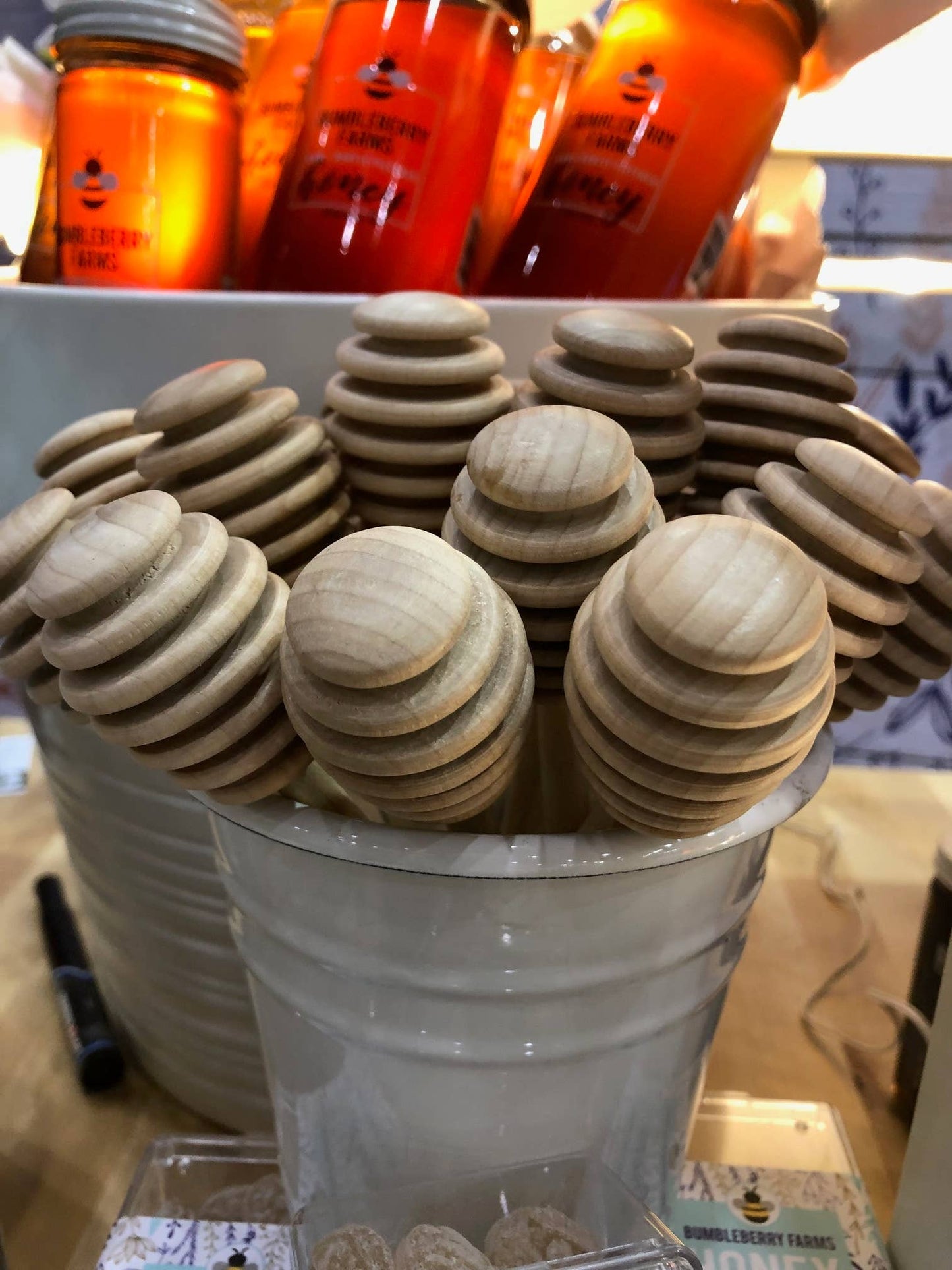 Wooden Honey Dipping Wands