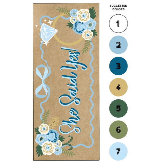 She Said Yes! DIY Banner by Numbers Kit