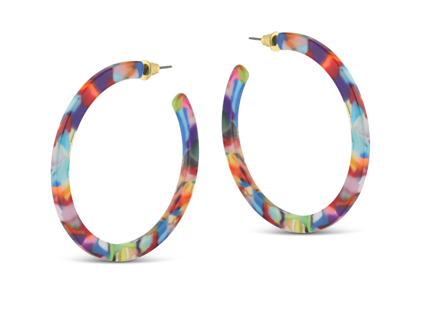 Confetti Resin Hoop Earrings