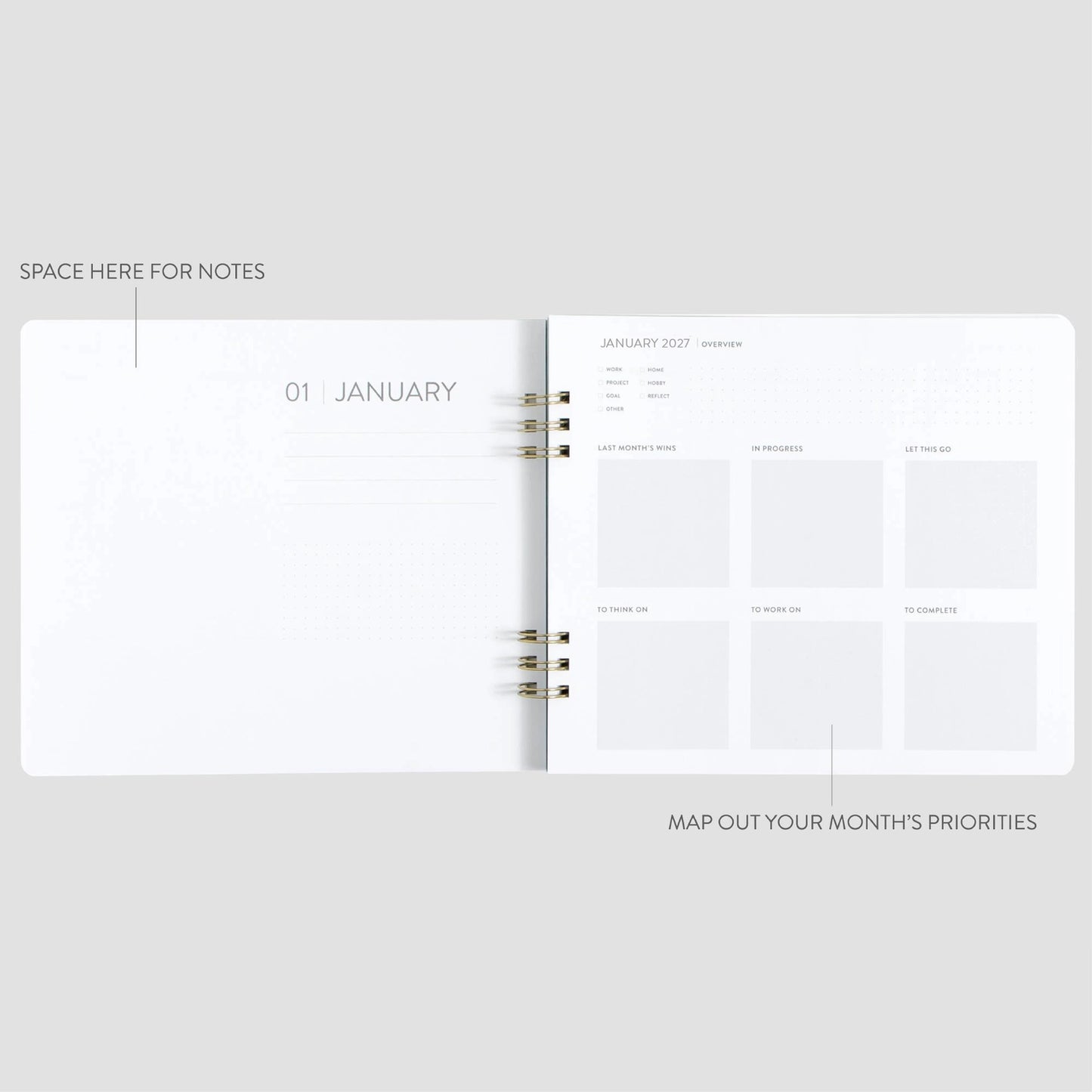 Lilac Pocket Planner 2027 | Weekly & Monthly Spiral Planner
