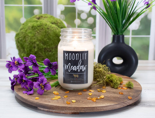 Moonlit Meadow 13 oz Mason Jar Candle