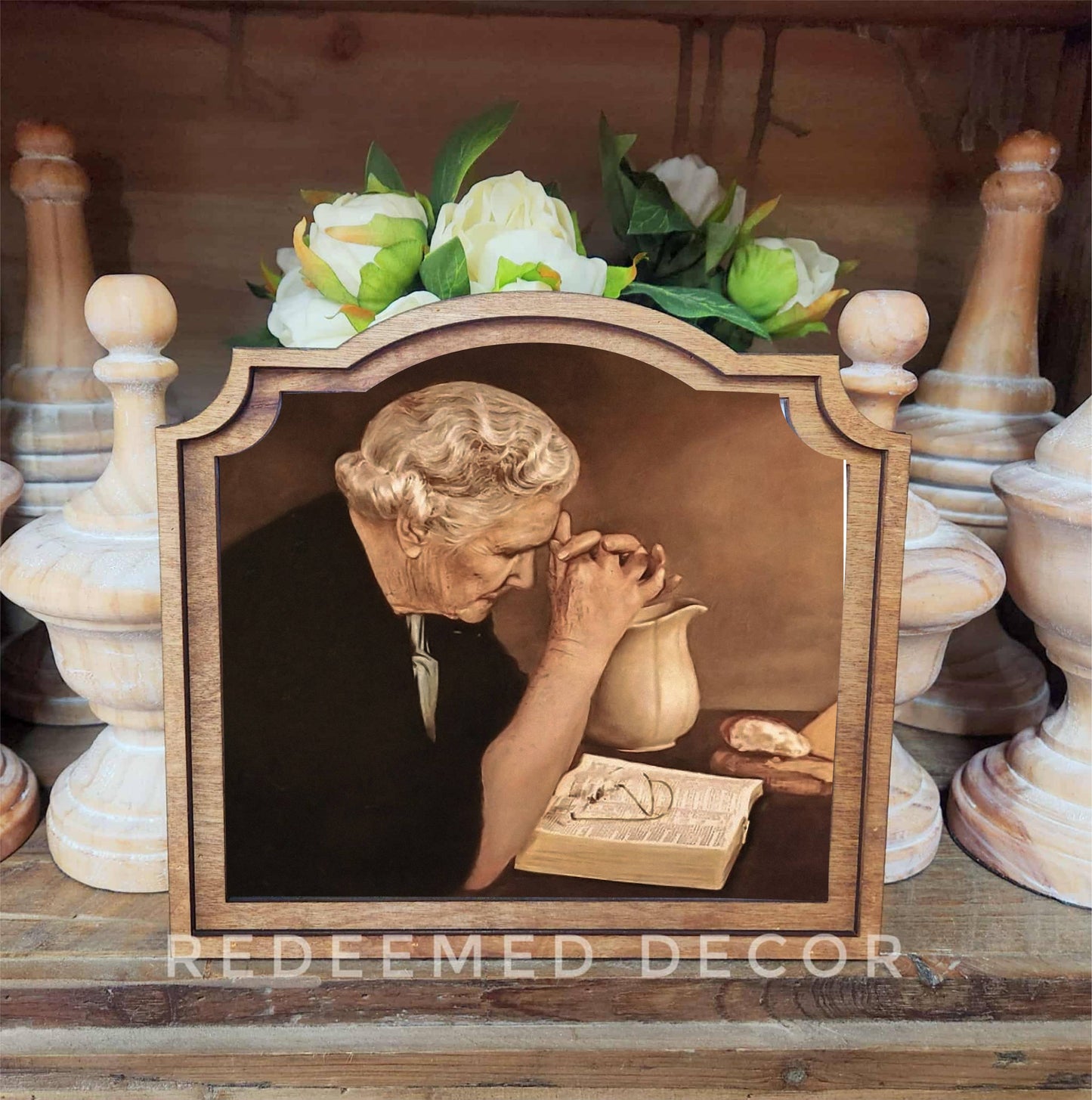 Provincial Praying Woman Framed Art