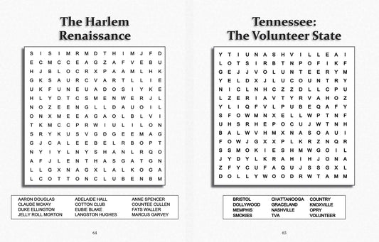 Large-print American history puzzles inside Another Great American Puzzle Book