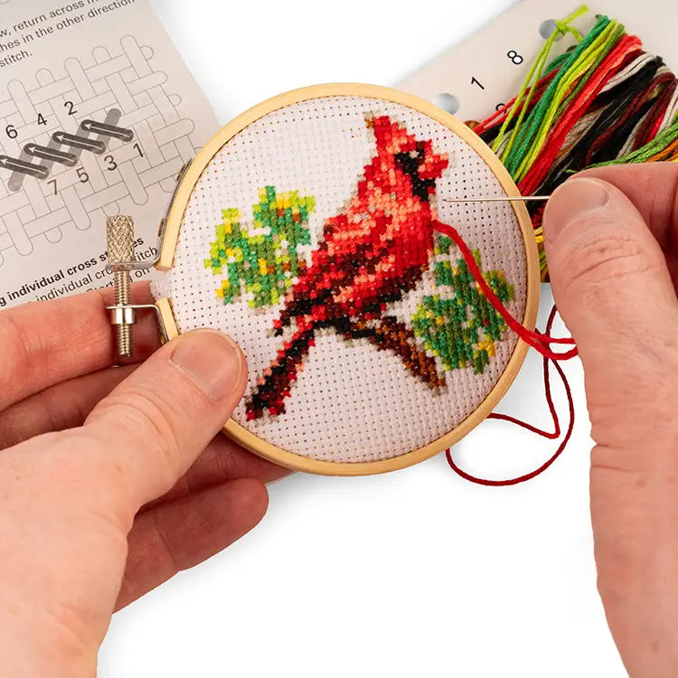 Cardinal Mini Cross Stitch Embroidery Kit