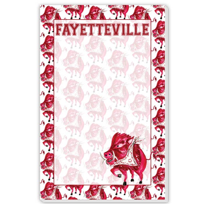 Fayetteville Red Razorback Large Notepad
