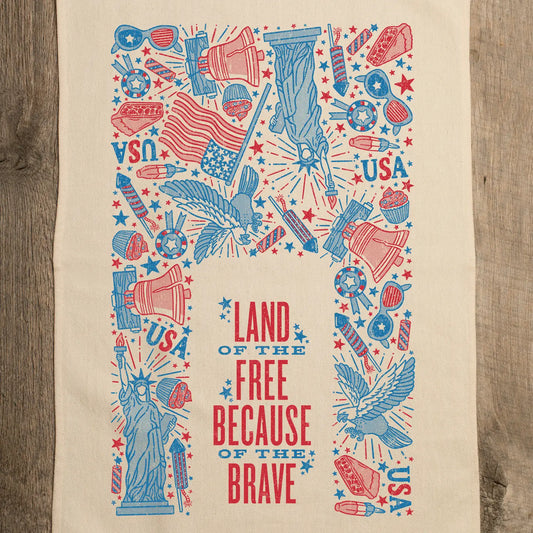 Land of the Free Tea Towel