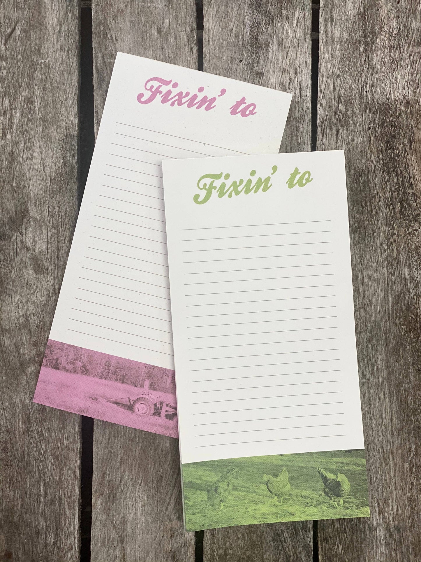 Fixin' To Green Notepad