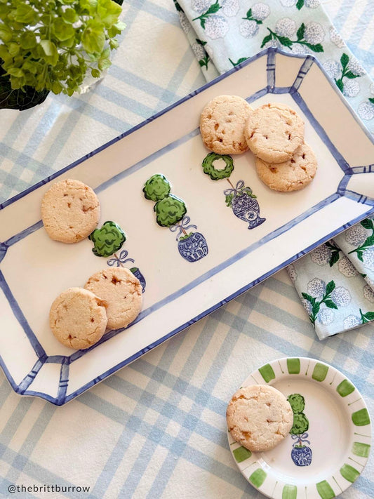 Blue Topiary Serving Tray