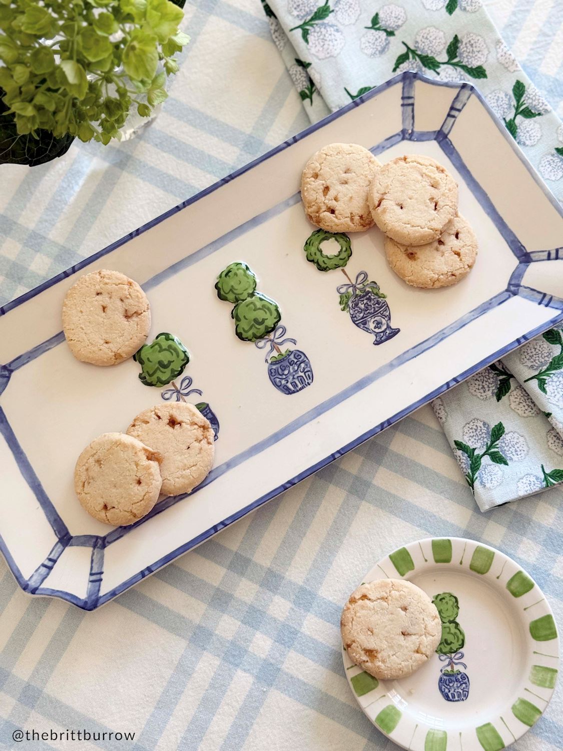Blue Topiary Serving Tray