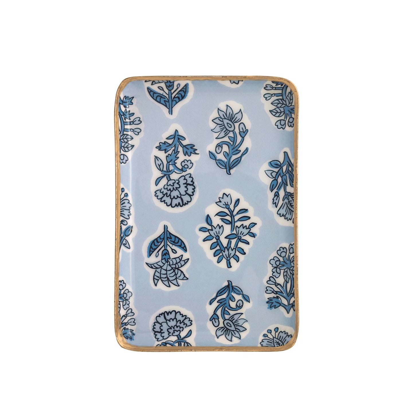 Garden Gold Enamel Trinket Tray
