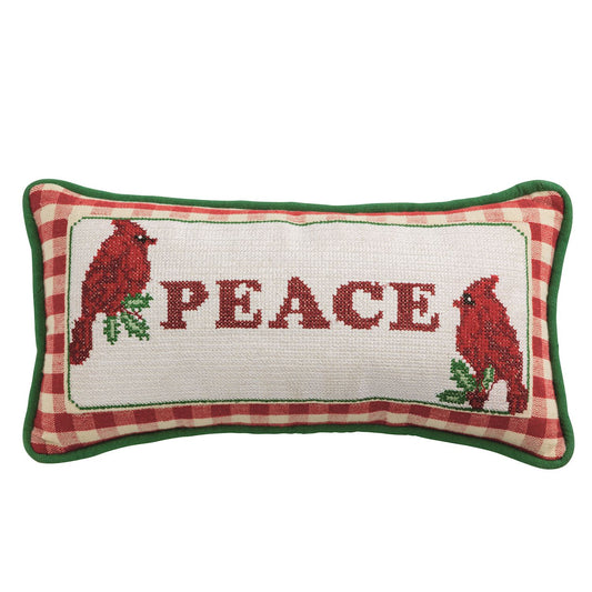 Cardinal Needlepoint Pillow
