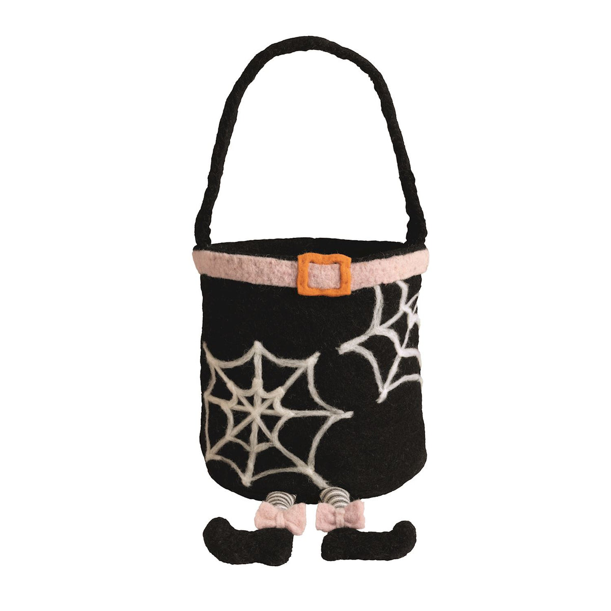 Mud Pie Witch Dangle Leg Halloween Treat Bucket for kids trick or treating