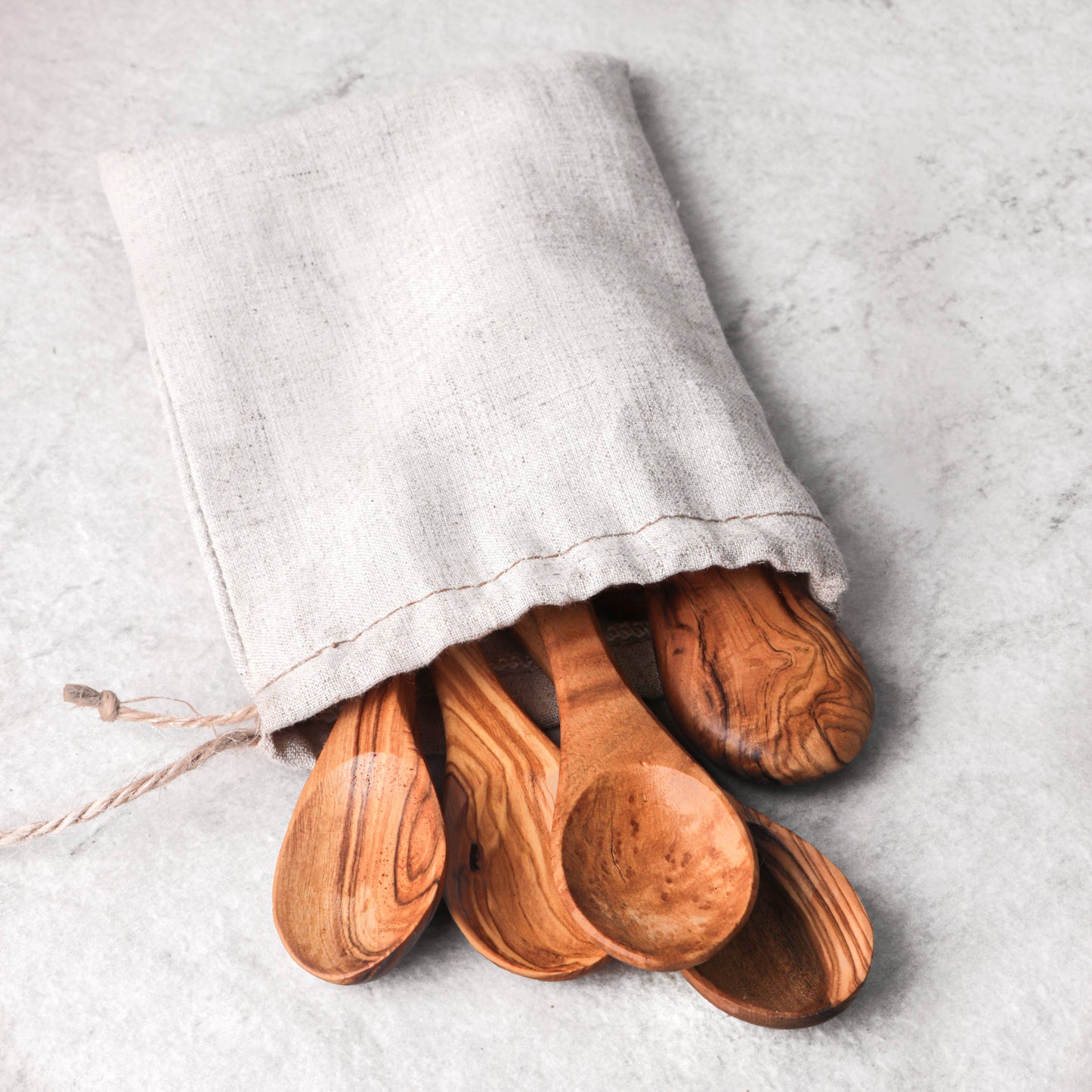 Mini Olive Wood Spoon – Handmade Spice Spoon