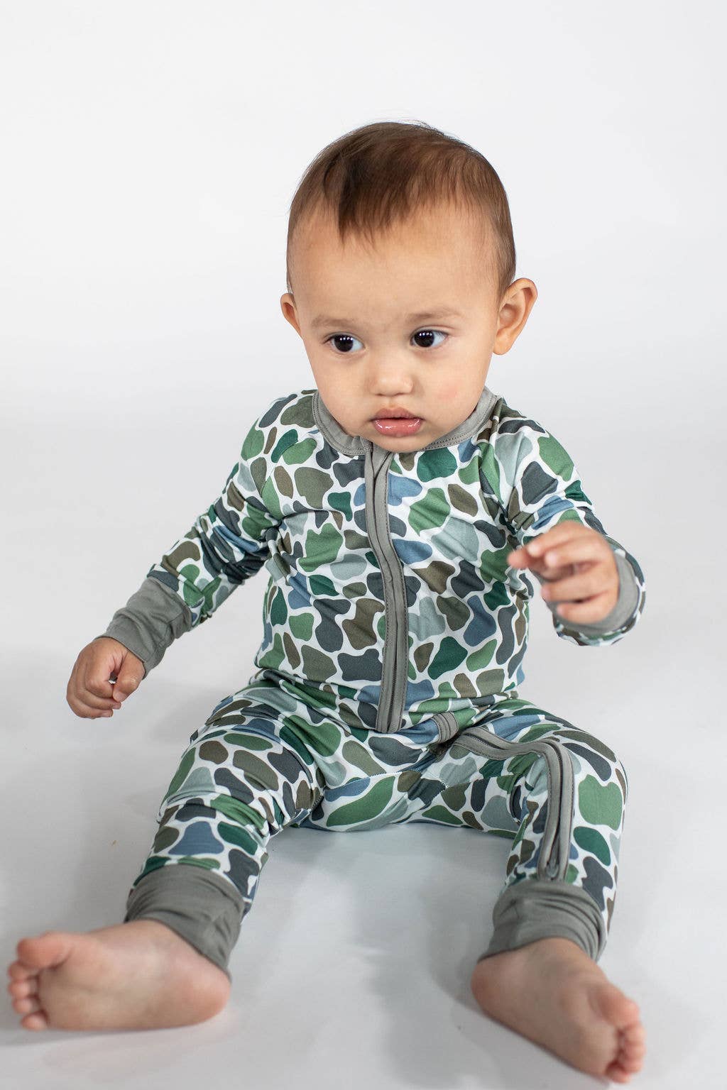 Pebble Camo Zip Convertible PJs
