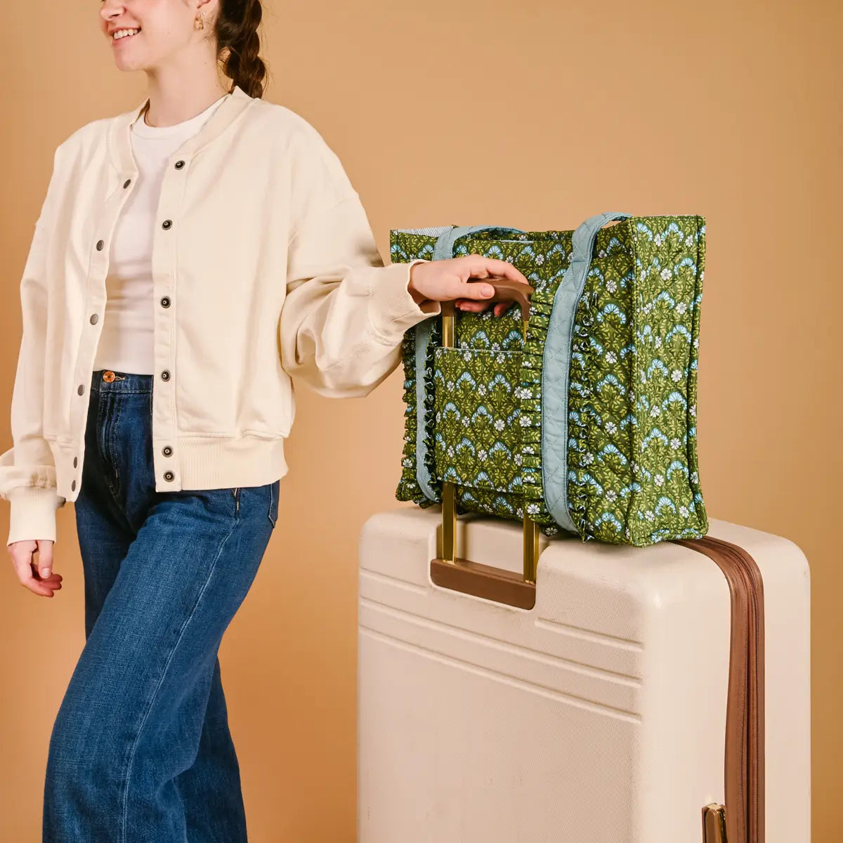 Everbloom Forest Quilted Tote Bag