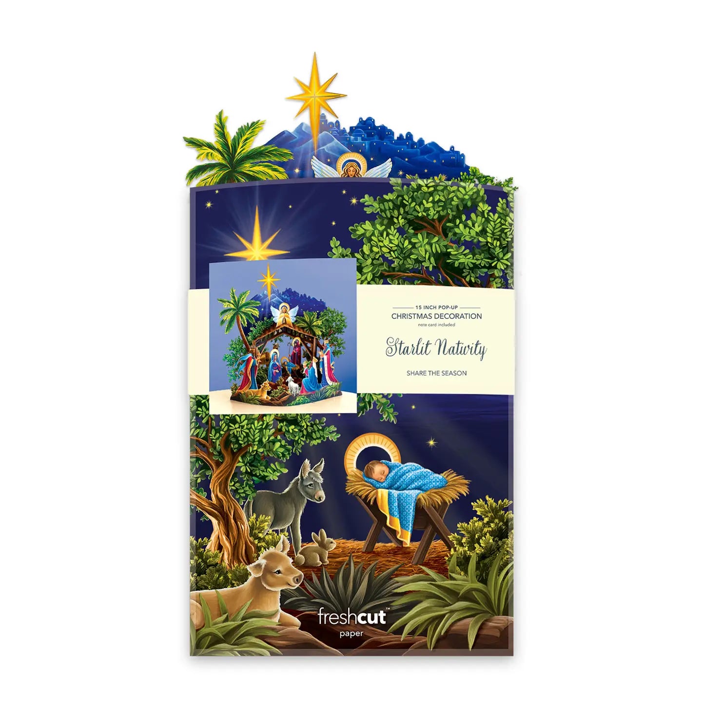Starlit Nativity Pop Up Greeting Card