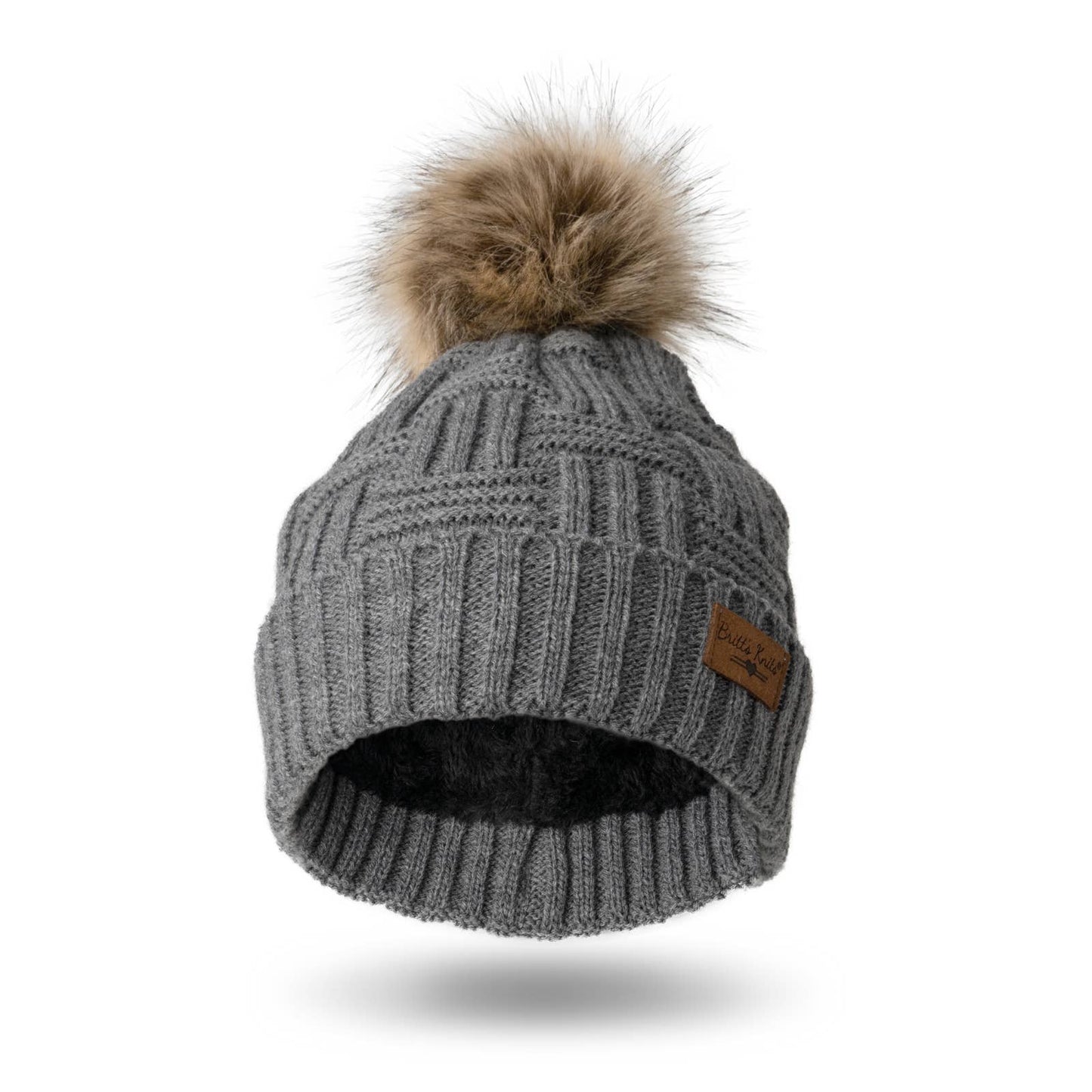 Gray Pom Hat