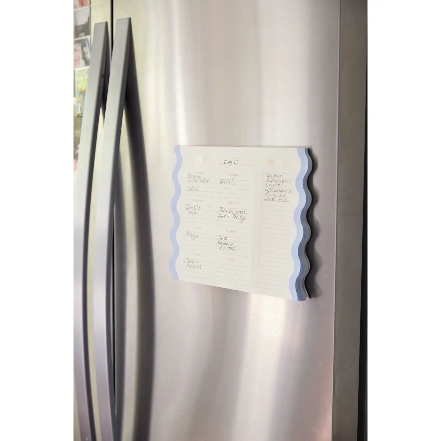 Meal Planner Notepad with Magnets - Cloud + Cream