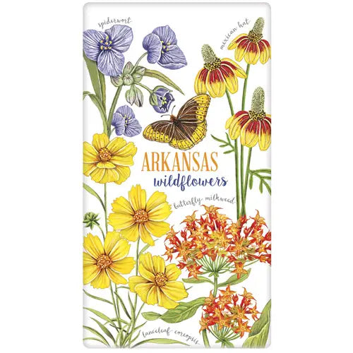 Arkansas Flowers Bagged Towels