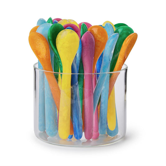 Color Pop Resin Spoon | Assorted Color Coffee & Dessert Spoon