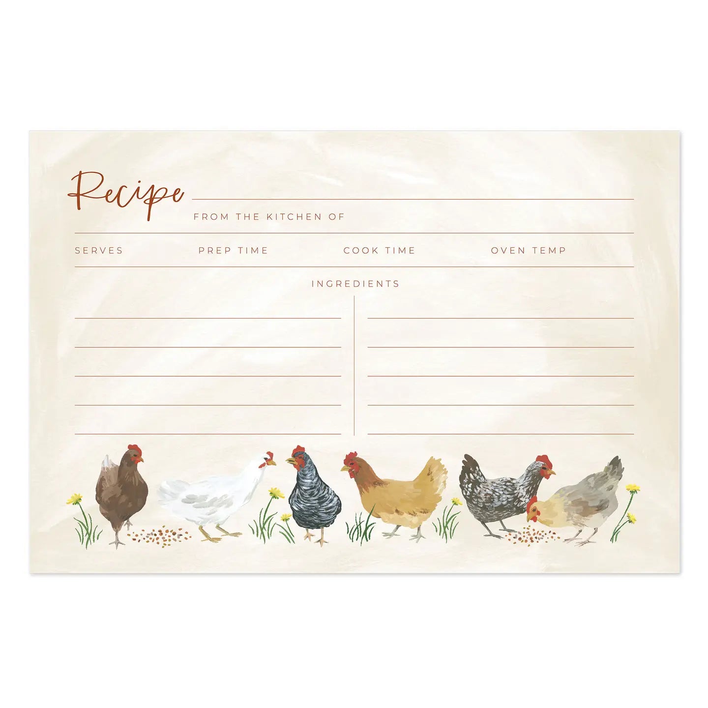 Chicken Meadows Recipe Cards
