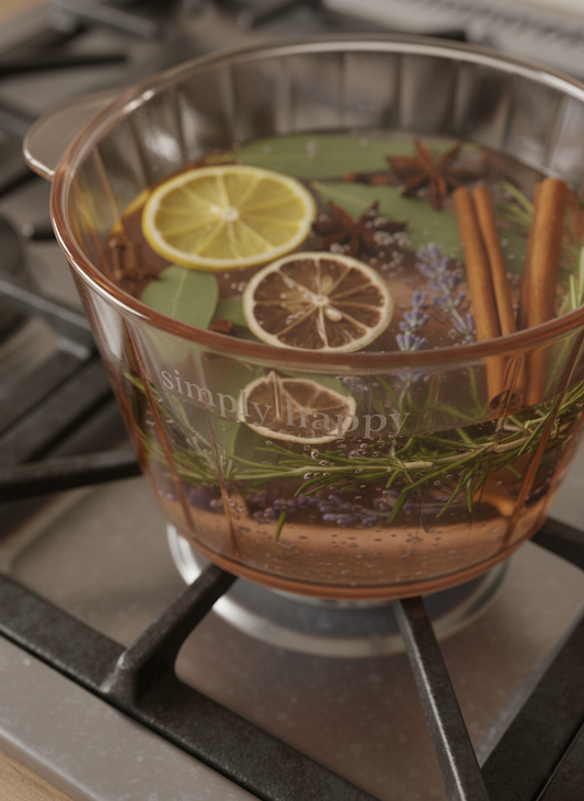 Blush Glass Stovetop Simmer Pot