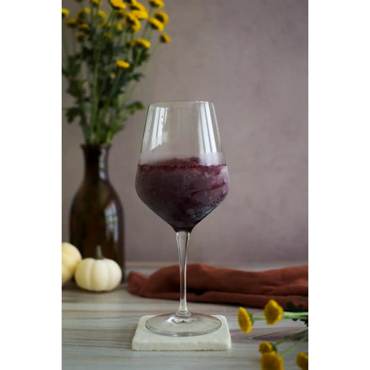 Frozen red wine slush made with D’Marie Frappé Vino Wine Slush Mix