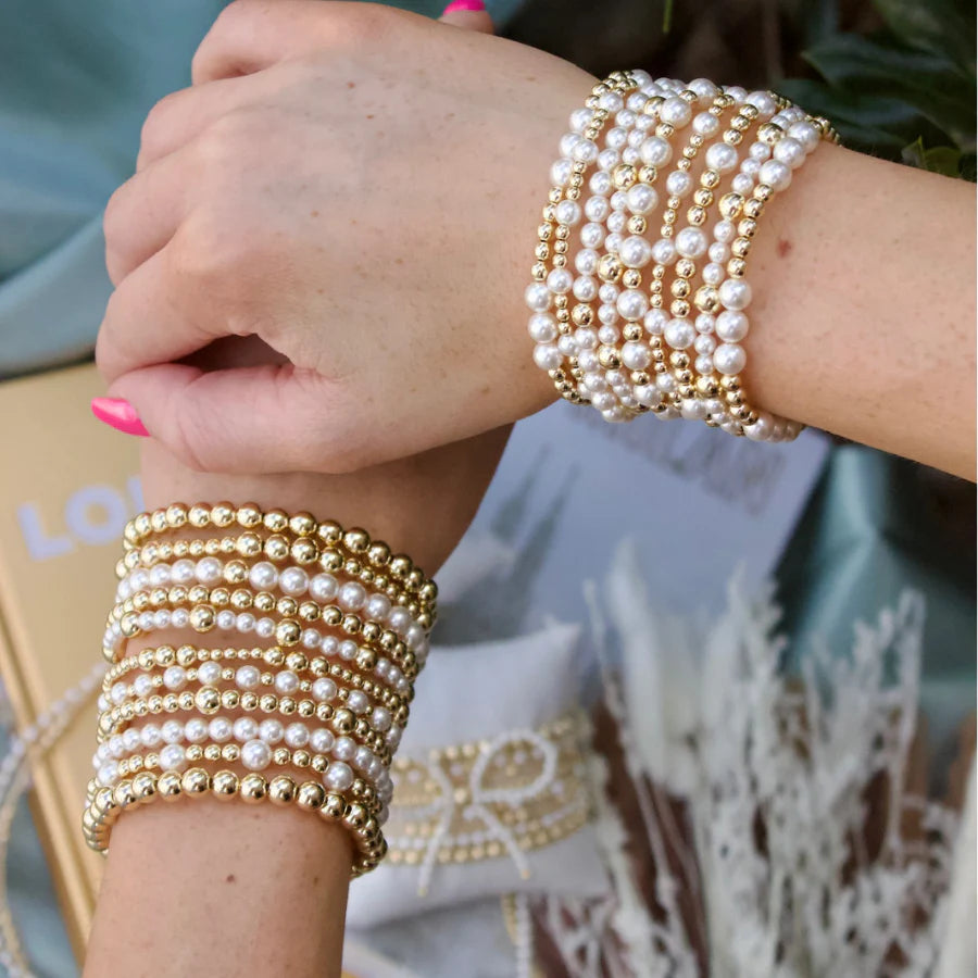 Gold Filled | Glass Pearl 35 Bracelet