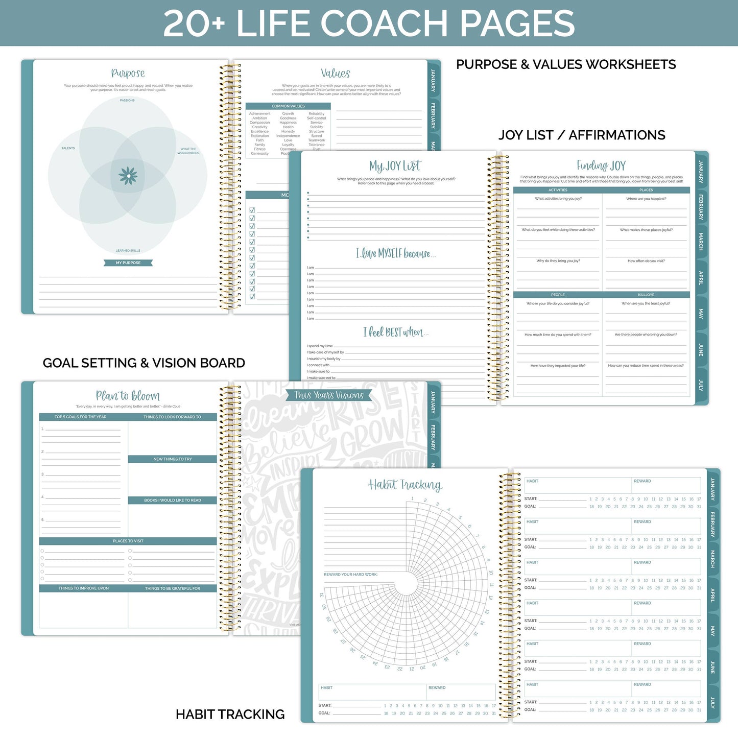 Ultimate Undated Planner & Calendar, Interchangeable Cover