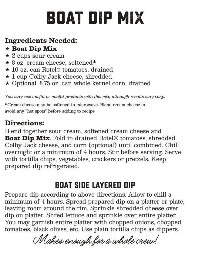 Coastal Kitchen Boat Dip Mix