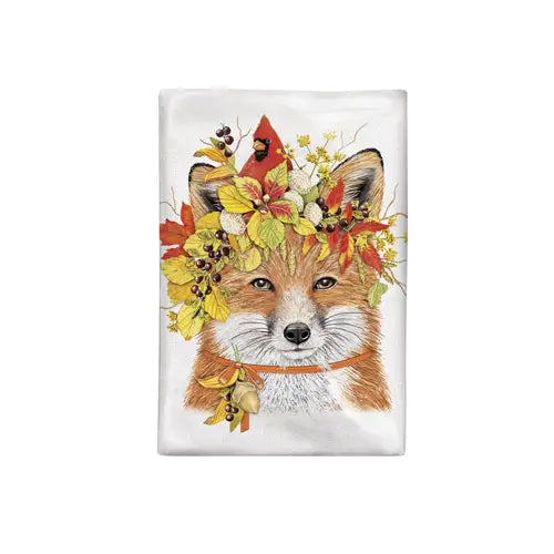 Fall Leaves Fox Bagged Towel