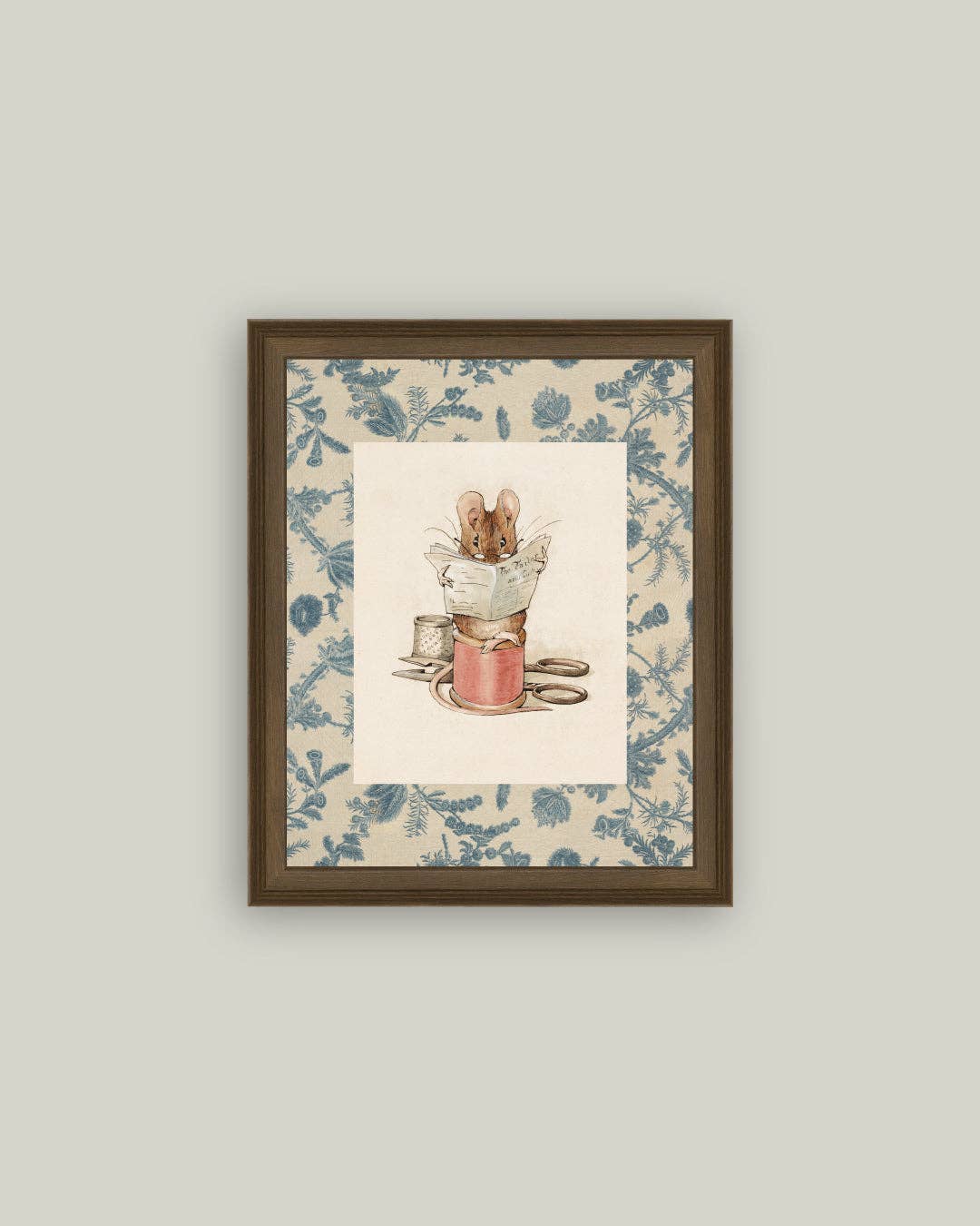 The Tailor of Gloucestor Framed Antique Art: 5x7