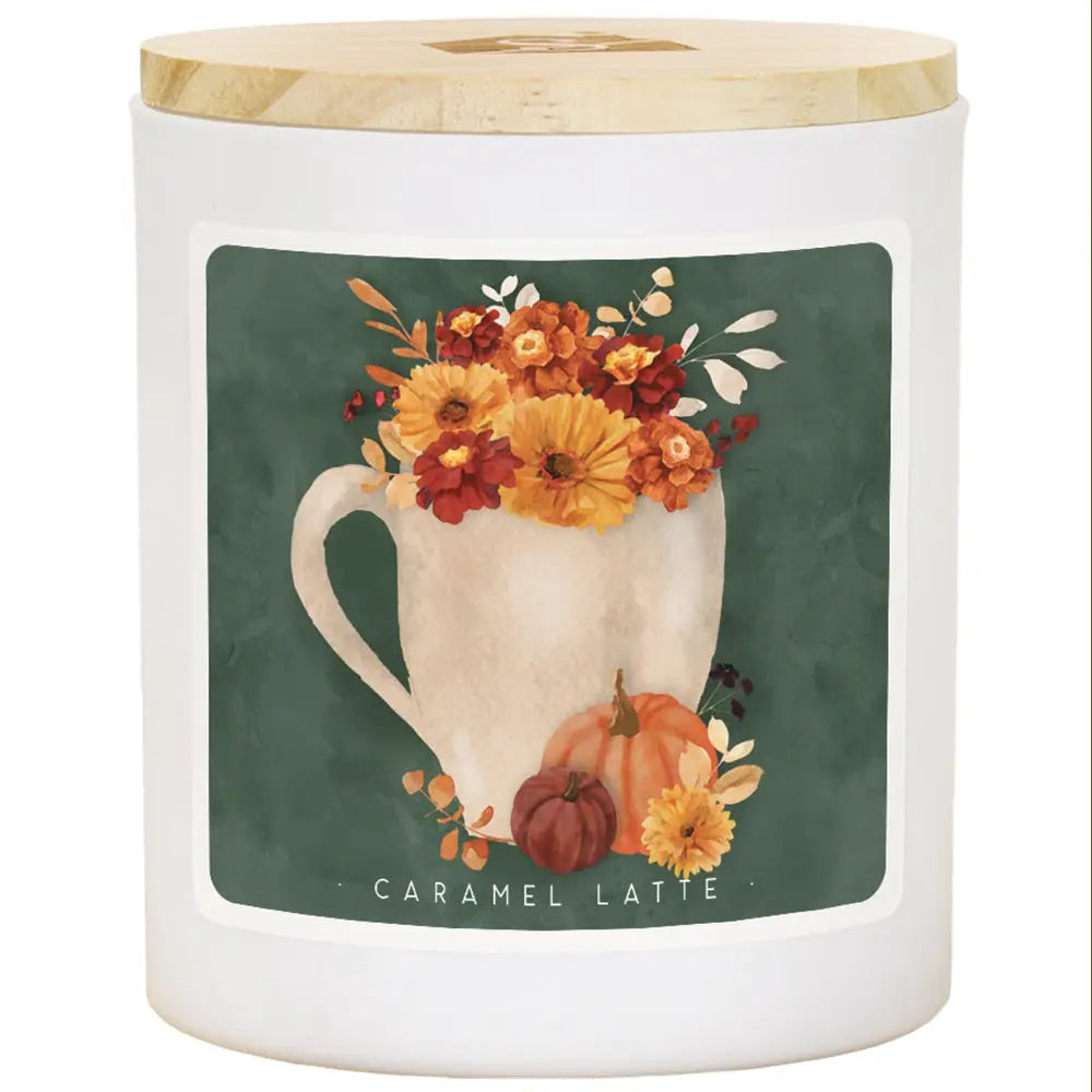 Fall Blooming Caramel Latte Candle