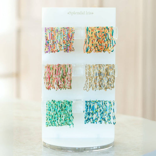 Asst 2mm Stretch Seed Bead Bracelets