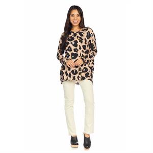 Tan Leopard Holland Top