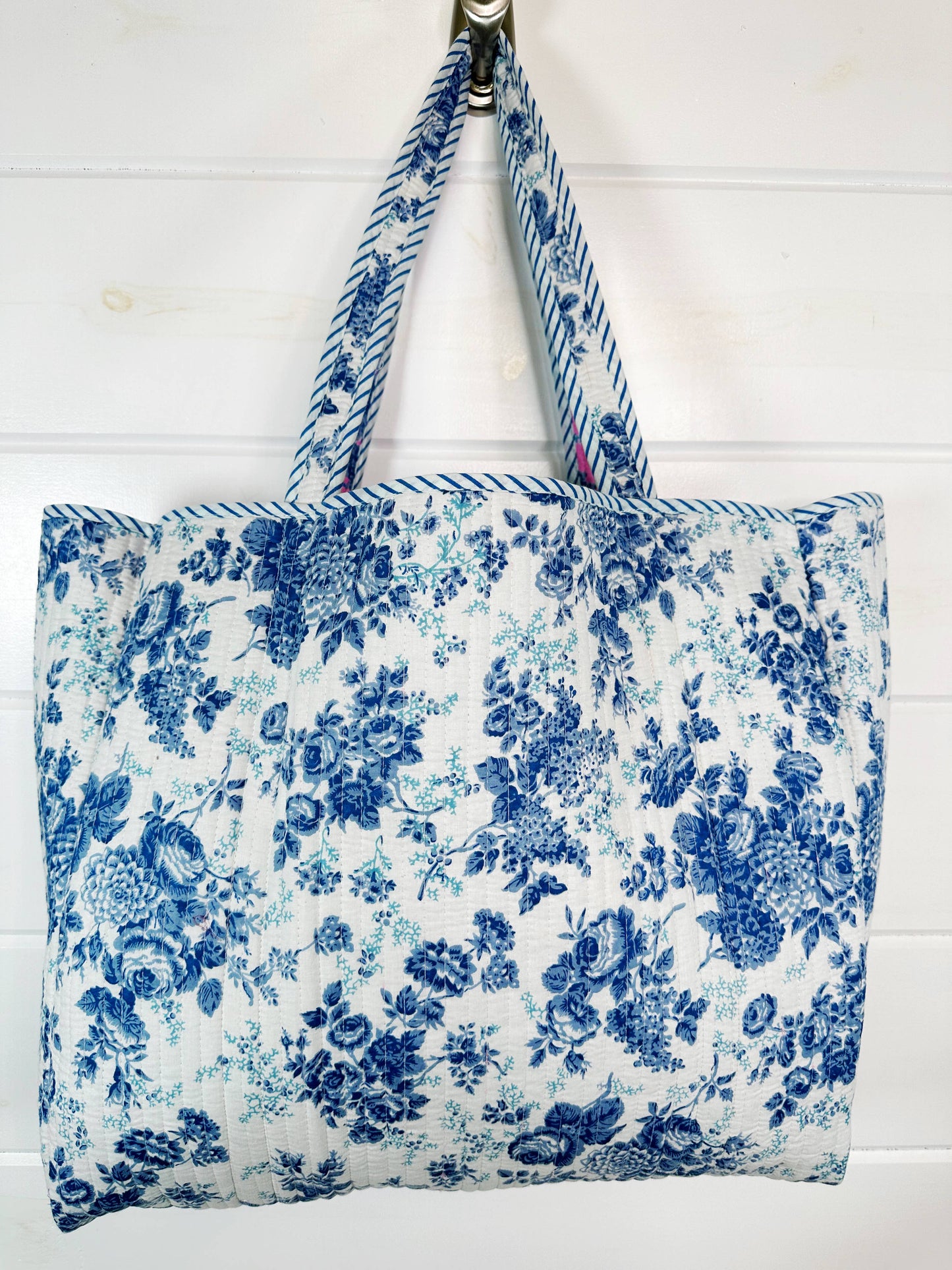 Quilted Tote Bags | Cottage Floral Bag | Tote Beach Bags