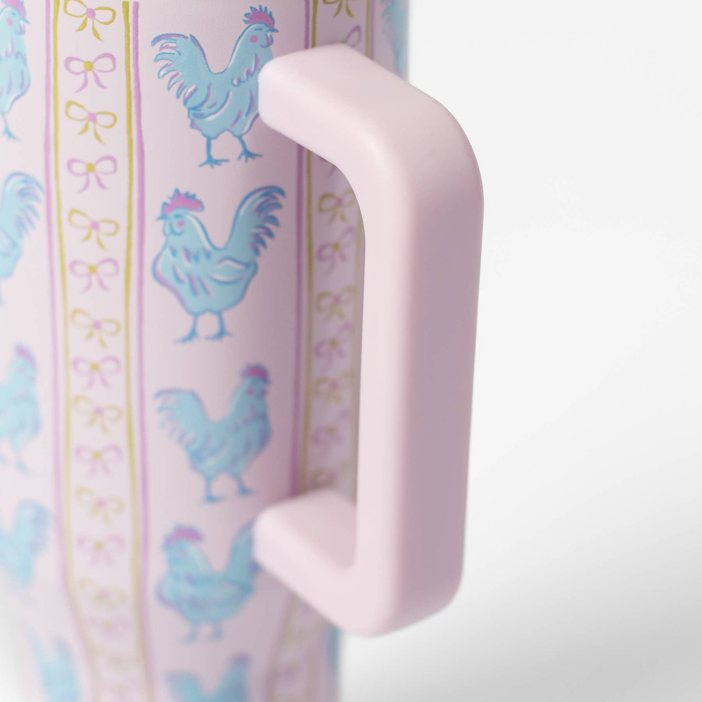 Pink Chicken & Bows 40oz Water Tank Insulated Spill Tumbler