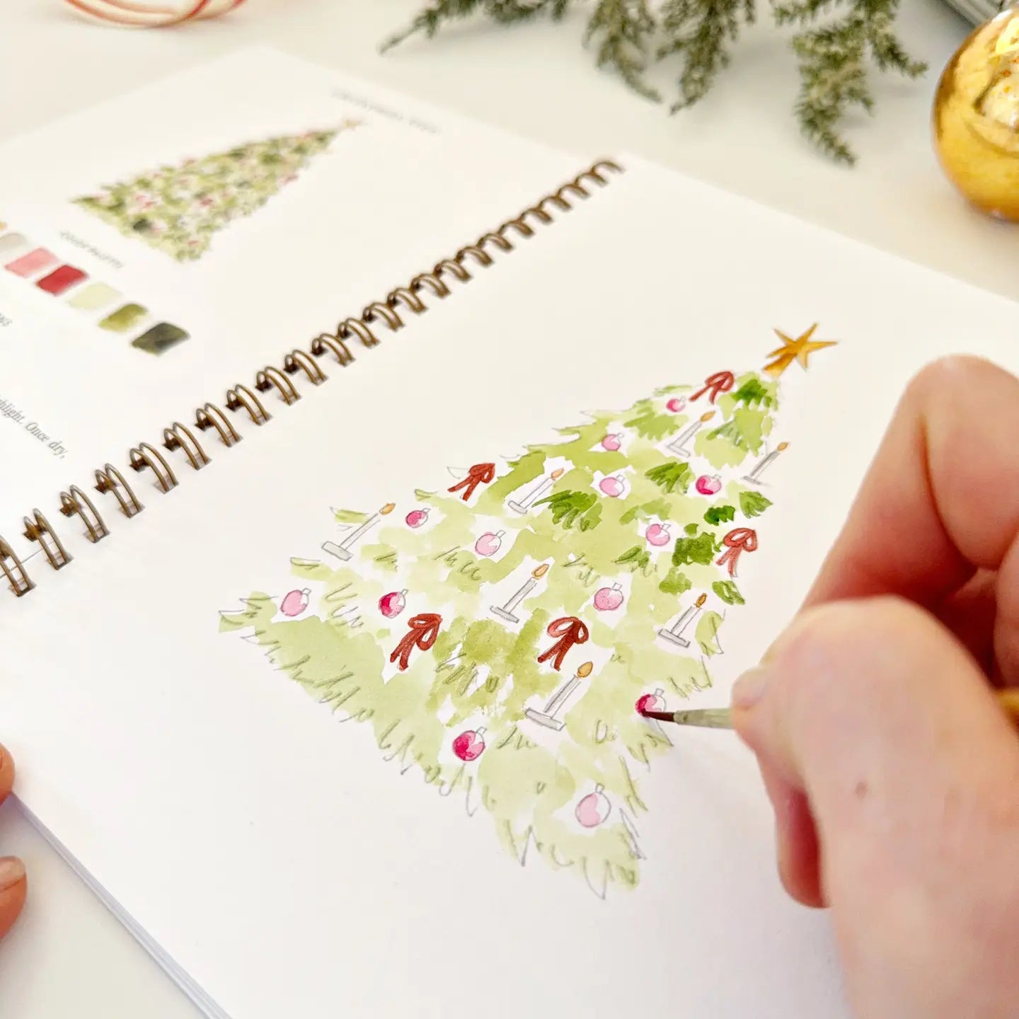 Christmas Watercolor Workbook