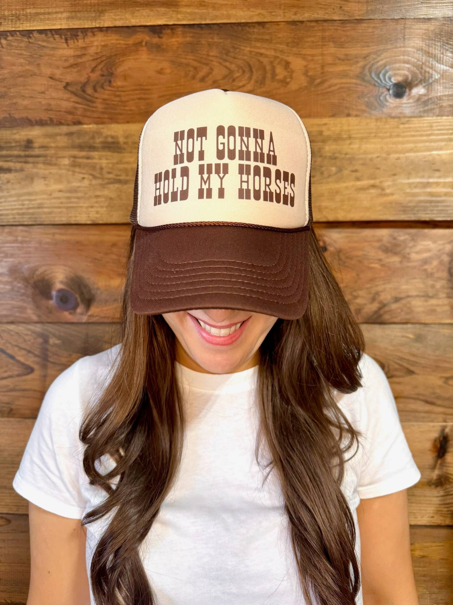 Not Gonna Hold My Horses Trucker Hat