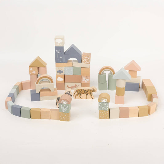 Wooden Building Blocks Set