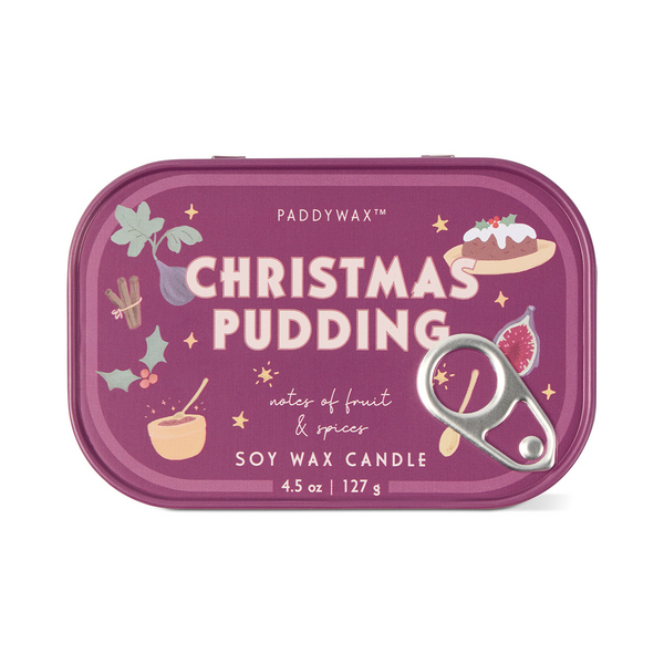 Paddywax Bistro Tin Candle | Christmas Pudding | Holiday Scented Candle