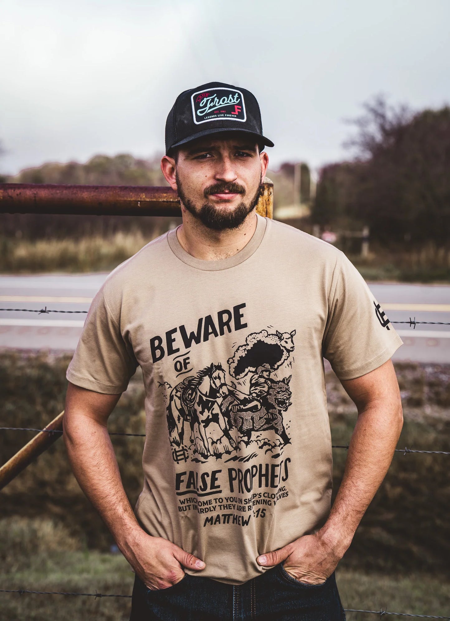 Cowboy Hustle "Beware of False Prophets" Christian Western Graphic T-Shirt