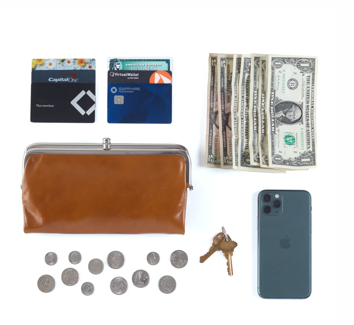 HOBO Lauren Frame Clutch Wallet – Natural