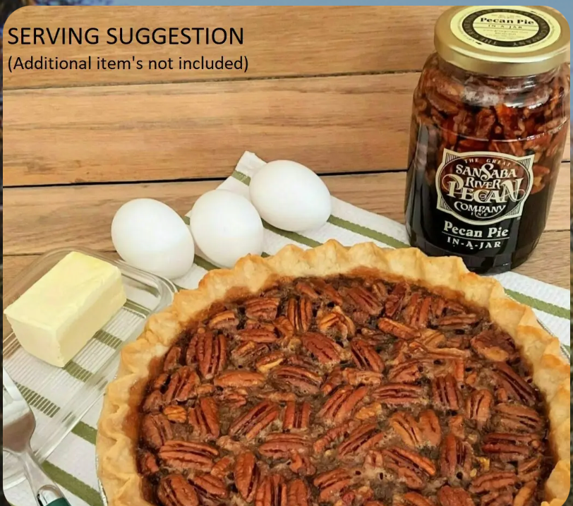 San Saba River Pecan Company Pecan Pie In-a-Jar 24 oz pecan pie filling
