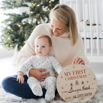 Wooden First Christmas Sign