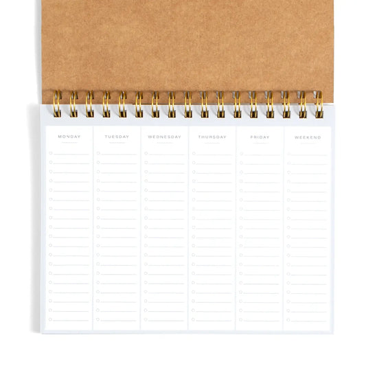 Undated Spiral Weekly Planner | 7" x 9" Weekly To-Do Planner