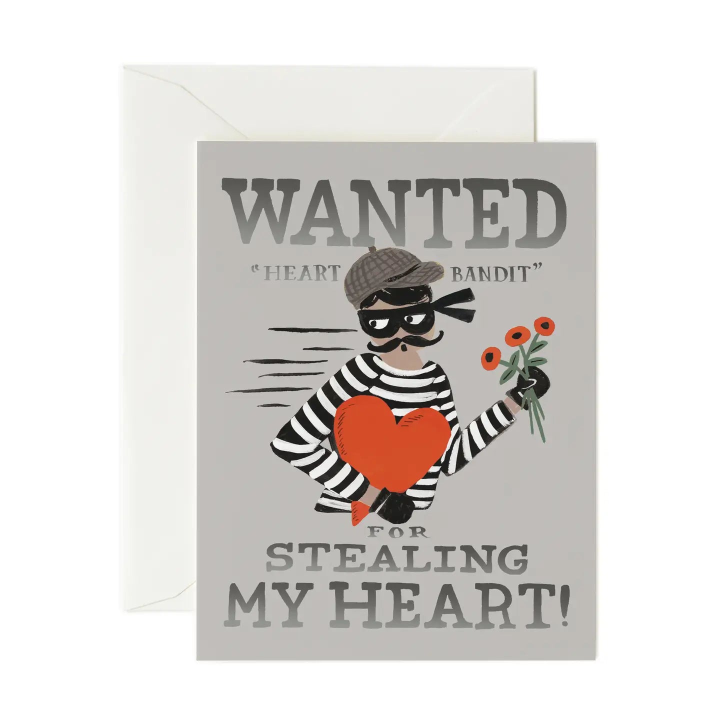 “Heart Bandit” Wanted Greeting Card
